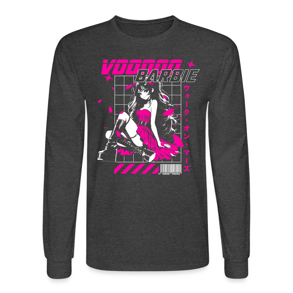 'Voodoo Barbie' Long Sleeve T-Shirt - heather black