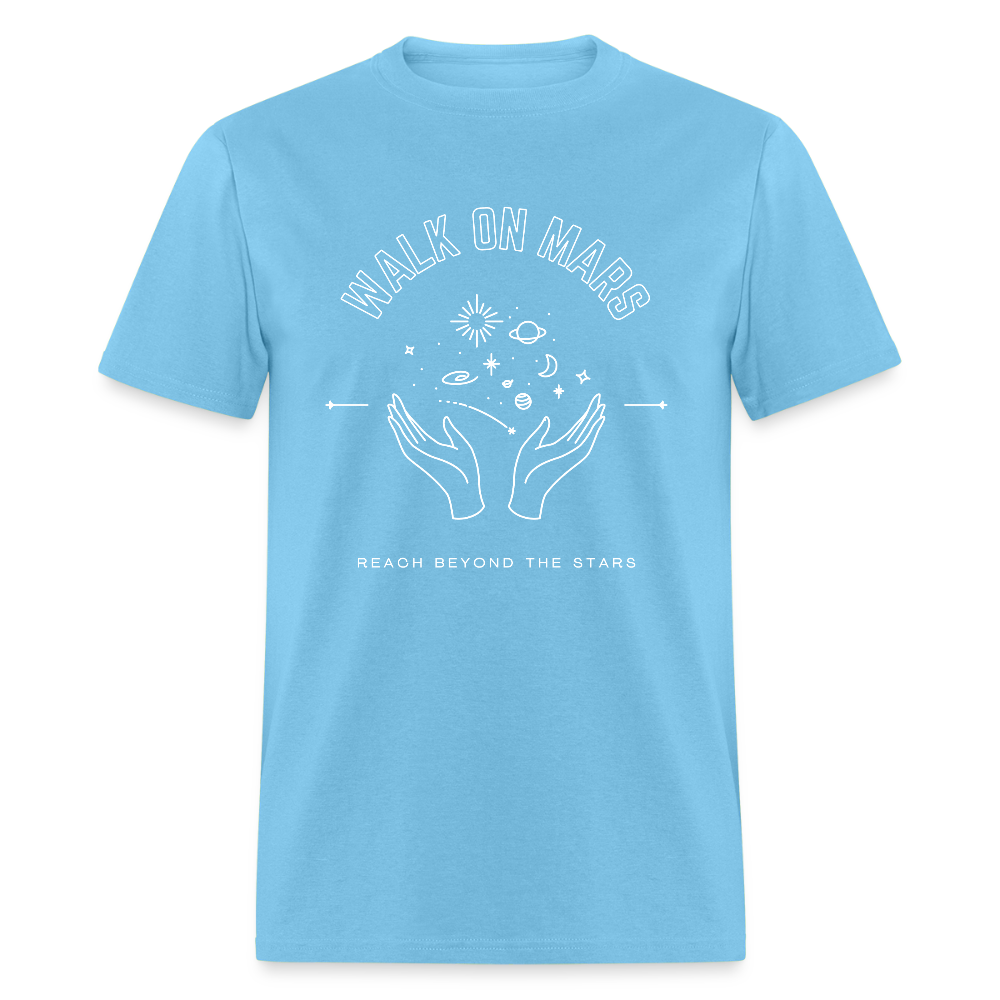 "Reach Beyond the Stars" T-Shirt - aquatic blue
