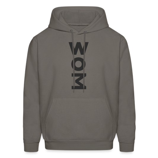 WOM Vertical Logo Hoodie - asphalt gray