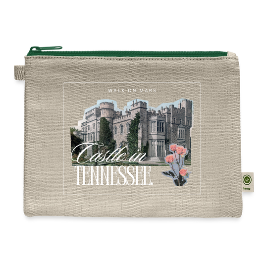 Castle in Tennessee Hemp Zip Pouch - natural/green
