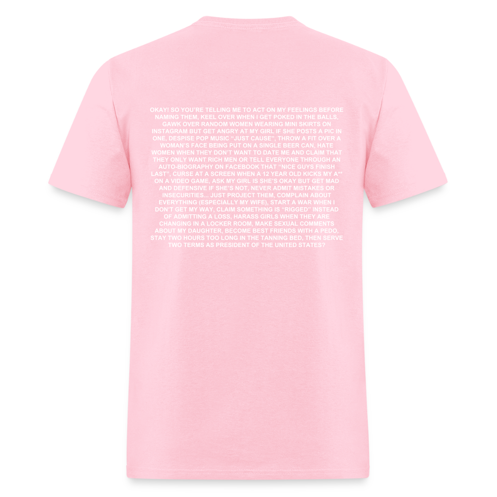 "BE A MAN!" T-Shirt - pink