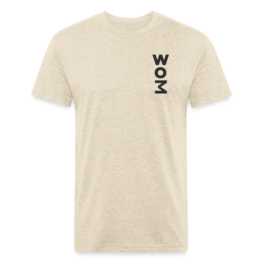 WOM Vertical Logo Fitted T-Shirt - heather cream