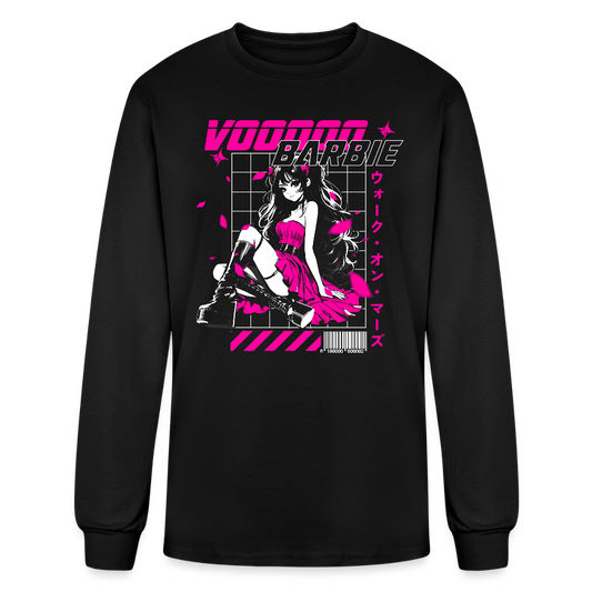 'Voodoo Barbie' Long Sleeve T-Shirt - black