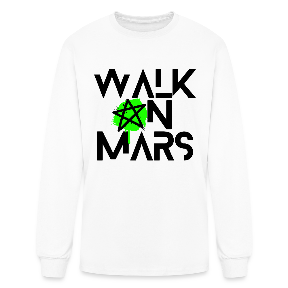 Inverted Logo Long Sleeve T-Shirt - white
