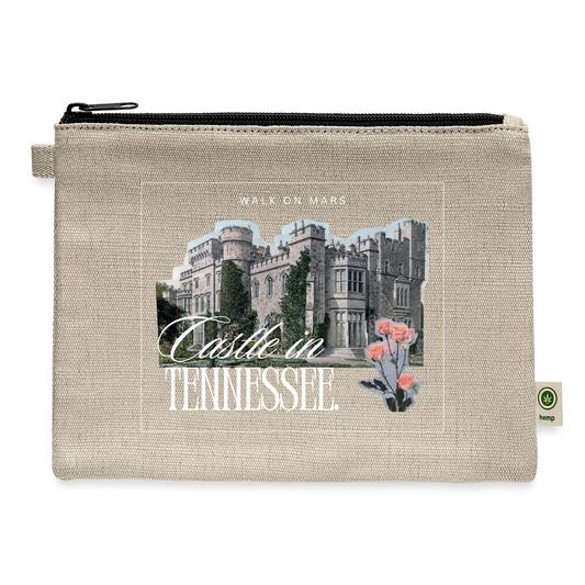 Castle in Tennessee Hemp Zip Pouch - natural