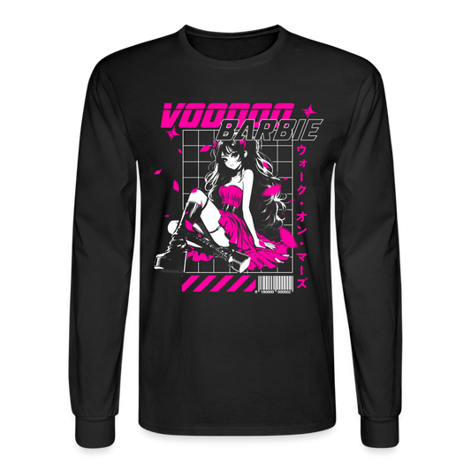 'Voodoo Barbie' Long Sleeve T-Shirt - black